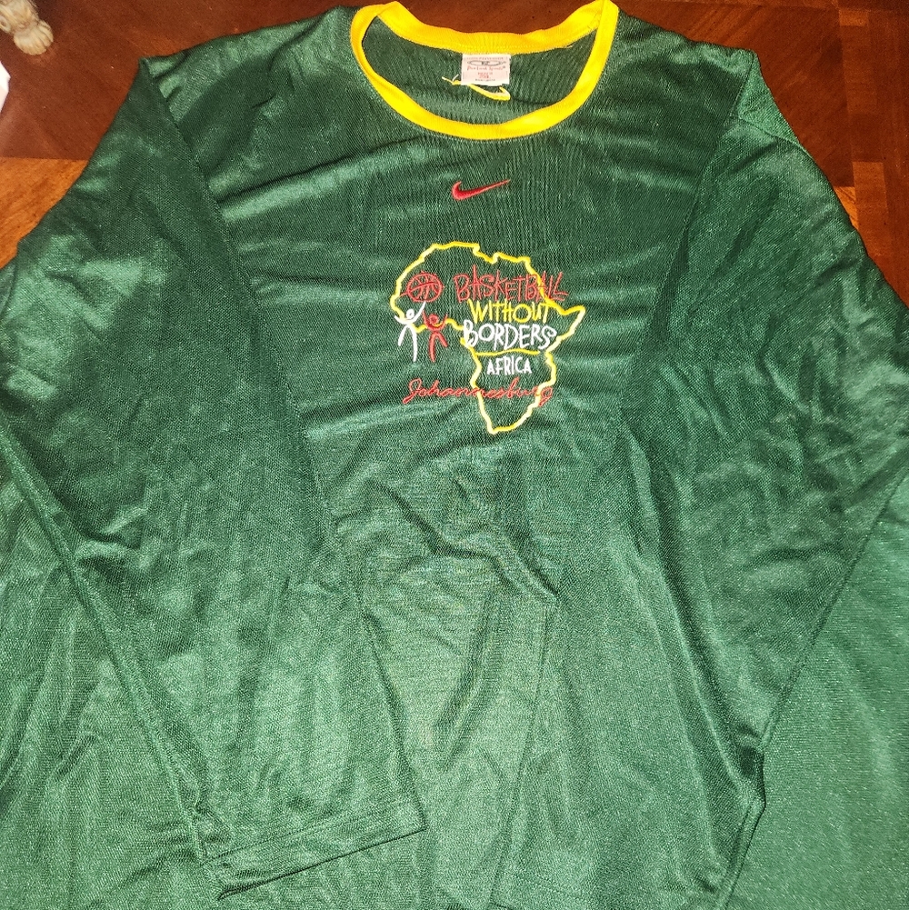 Nike Green Basketball Without Borders Shirt Jersey XXL Rare